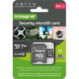 Integral inmsdx64g10-sec mémoire flash 64 go microsdxc uhs-i classe 10
