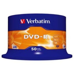 Verbatim dvd-r matt silver 4,7 go 50 pièce(s)