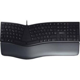 Cherry kc 4500 ergo clavier ergonomique filaire, noir, usb, azerty - fr