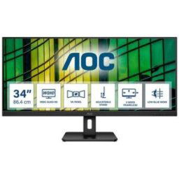 AOC u34e2m écran plat de pc 86,4 cm (34") 3440 x 1440 pixels wide quad hd noir