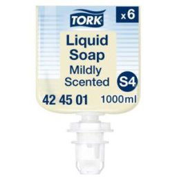 Savon liquide pour les mains Tork senteur douce - Recharge pour distributeur S4 - 1 L