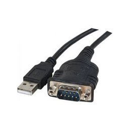 Câble série noir 1 m usb type-a db-9