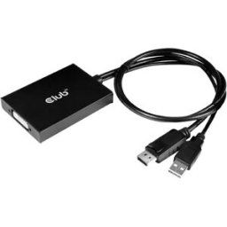 Club 3D CAC-1010-A DisplayPort / DVI Adaptateur [1x DisplayPort mâle, USB-A - 1x DVI femelle 24+1 pôles] noir 60 cm