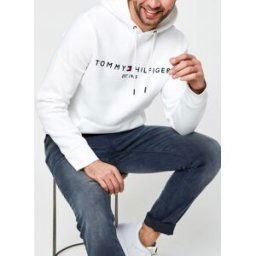 Tommy Logo Hoody par Tommy Hilfiger Blanc L Accessoires