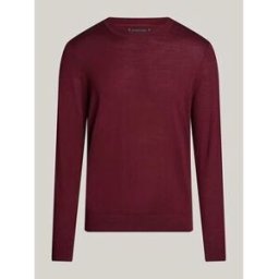 Pull Tommy Hilfiger MW0MW36539 DC FINE GAUGE MERINO-VLP DEEP ROUGE multicolor