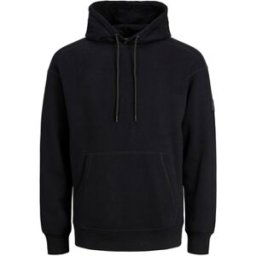 Pull Jack & Jones Classic Waffle Sweat Hood Noir