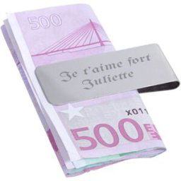 Ocadeau Pince à billets argentée
