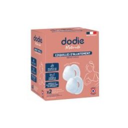 Dodie Coquilles d'Allaitement - 2 Coquilles Perforées 2 Coquilles Recueil-Lait Non Perforées - Boîte 4 coquilles