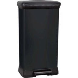 Curver Deco bin metalics 246364 Poubelle 50 l (l x H x P) 390 x 720 x 290 mm noir 1 pc(s)