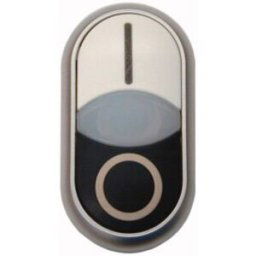 Eaton 216707 M22S-DDL-WS-X1/X0 Bouton-poussoir à double touche collerette plastique 1 pc(s)