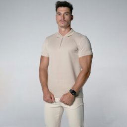 Polo THEAD. AXEL POLO SHIRT Beige EU S,EU M,EU L hommes
