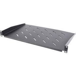 Intellinet 714891 19 pouces Plaque de sol 1 UH adapté à une baie de profondeur: à partir de 450 mm noir (RAL 9005)