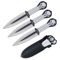 Lot 3 couteaux lancer 17,3cm The Punisher ALBAINOX