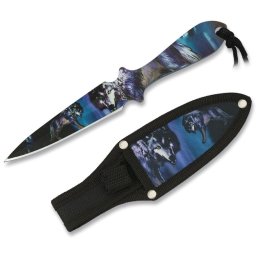 Couteau de lancer 17,2cm design loup ALBAINOX