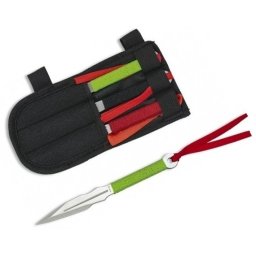 Lot 3 couteaux kunaï de lancer 15,5cm jet