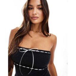 Cotton:on Cotton On - Crop top sans manches Ã ruban-Noir Noir L female