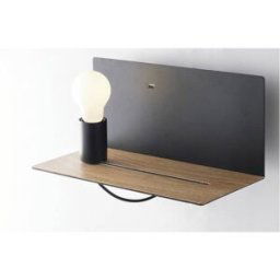 ECO-Light FLASH I-FLASH-AP NER Applique E27 noir, bois