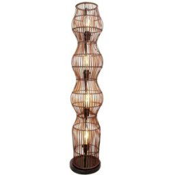 ECO-Light BAMBOO 9510 PT4-D BA Lampe sur pied E27 bambou, marron