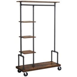 VASAGLE Porte-manteaux mobile industriel