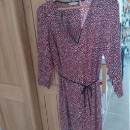 Robe Naf Naf Robe légère Naf Naf, taille 42 Manches 3/4, col en V Multicolore