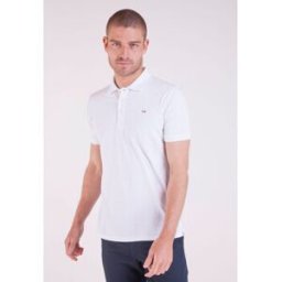 T-shirt Camberabero POLOESS 03 - Polo jersey avec logo brodé Blanc