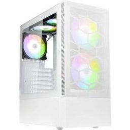 Tour midi Kolink Kolink Observatory MX Mesh ARGB Midi Tower Case - White Boîtier, Boîtier gaming, Boîtier PC blanc