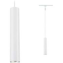 Paulmann URail Pendel Catalejo Luminaire sur rail haute tension URail GU10 blanc, chrome (mat)