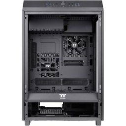 grande tour Thermaltake CA-1X1-00M1WN-00 Boîtier PC noir compatible LCS, fenêtre latérale, convient pour un refroidissement à eau maison, convient pour un