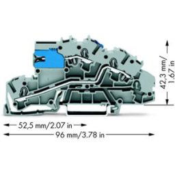 Borne à étages WAGO 2003-7640 5.20 mm ressort de traction Affectation: NT, L gris 50 pc(s)
