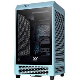 mini-tour Thermaltake The Tower 200 Boîtier PC turquoise 2 ventilateurs pré-installés, fenêtre latérale, filtre anti-poussière