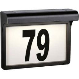 Eclairage solaire pour numéro de maison Paulmann 95388 4000870953884 CEE: G (A - G) 0.05 W blanc chaud noir
