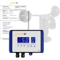 PCE Instruments Anémomètre étalonné (ISO) 0 à 50 m/s