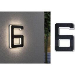 Paulmann 79847 4000870798478 Eclairage solaire pour numéro de maison CEE: G (A - G) 0.20 W blanc chaud noir