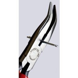 Pince plate à becs ronds Knipex 25 21 160 pour lélectronique et la mécanique de précision coudée à 40° 160 mm