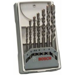 Jeu de forets pour béton 7 pièces tige cylindrique Bosch Accessories 2607017083 1 set