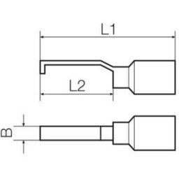 Weidmüller 9036290000 Cosse à embout forme de crochet 0.205 mm² 1.50 mm² partiellement isolé noir 100 pc(s)