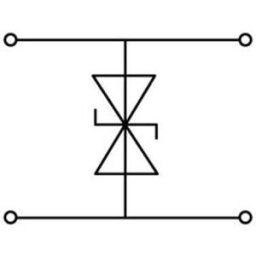 Bloc de jonction à diode à 2 étages WAGO 280-944/281-593 10 mm ressort de traction Affectation: L gris 50 pc(s)