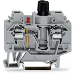 Bloc de jonction à fusibles WAGO 282-128/281-413 13 mm ressort de traction Affectation: L gris 40 pc(s)