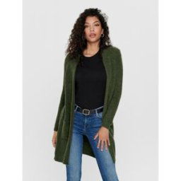 Only Cardigans en maille Col en V Manches longues Coupe plus longue vert Isa S female