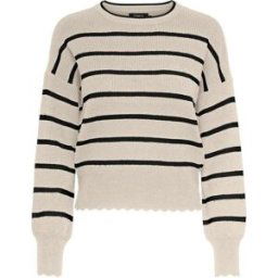Only Onlibi Ls O-Neck Noos Knt blanc;gris en viscose Xena XS female