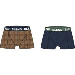 Blend Boxer en Coton Marron et bleu multicolore S male