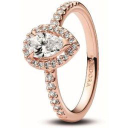 Bague Pandora Timeless - Halo Poire Scintillant 50 female