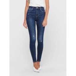 Only Jean skinny Longueur cheville bleu en coton Uma Taille : M / Longueur : 34 female