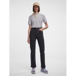 Pieces Jean coupe droite braguette zippée noir en coton Taille : 25 / Longueur : 32 female