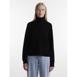 Pieces Pull en maille noir Nola S female