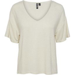 Pieces T-shirt loose fit manches courtes blanc en viscose Lara M female