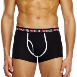 Diesel Underwear Lot de 3 boxers coton noir avec détail blanc L male