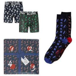 Blend Coffret Cadeau Spécial Noel Sous-vêtements noir en coton S male