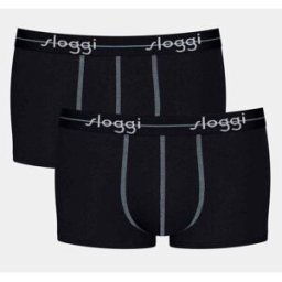 Sloggi Men Lot de 2 Boxers courts Homme Noir T6 male