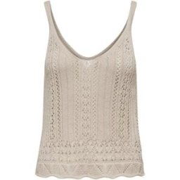 Only Top col en v sans manches gris clair Ione M female